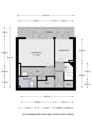 Floorplan - Pleinweg 11A, 3081 JC Rotterdam